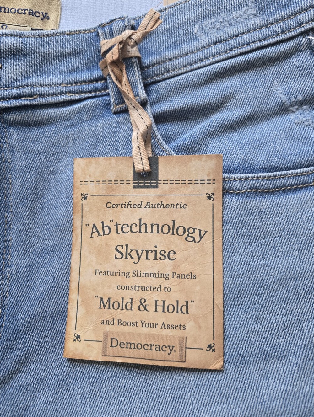 Democracy Ab Technology Skyrise Barrel Leg Jeans Womens 6 - Picture 3 of 13